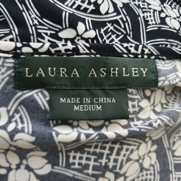 Laura Ashley Long Sleeve Stretch Top Size M - Picture 2 of 8